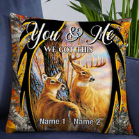 Personalized Deer Hunting Couple Pillow DB42 95O57 thumb 1