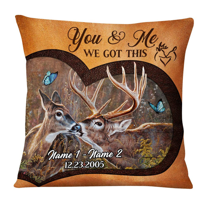 Personalized Deer Hunting Couple Pillow DB42 30O36 1