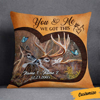 Personalized Deer Hunting Couple Pillow DB42 30O36 thumb 1