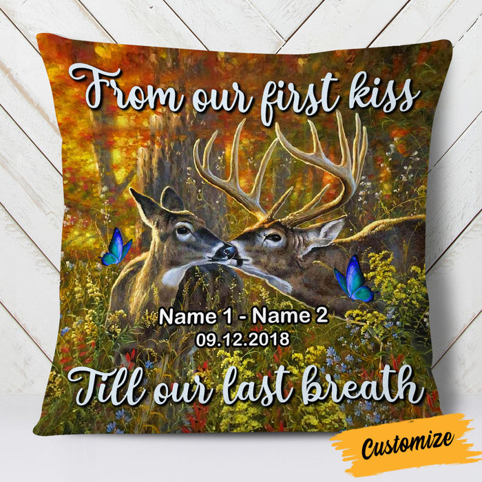 Personalized Deer Hunting Couple Pillow DB42 23O53 1