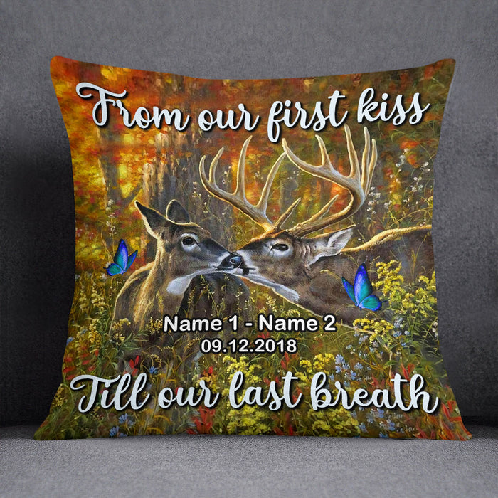 Personalized Deer Hunting Couple Pillow DB42 23O53 1