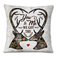 Personalized Deer Hunting Couple Pillow DB41 26O23 thumb 1