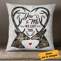 Personalized Deer Hunting Couple Pillow DB41 26O23 thumb 1