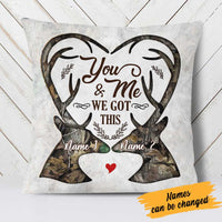 Personalized Deer Hunting Couple Pillow DB41 26O23 thumb 1