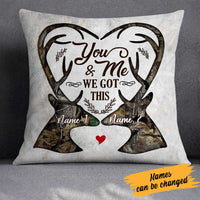 Personalized Deer Hunting Couple Pillow DB41 26O23 thumb 1