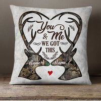 Personalized Deer Hunting Couple Pillow DB41 26O23 thumb 1