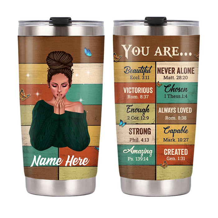 Personalized BWA You Are Beautiful Steel Tumbler SB134 24O57 1
