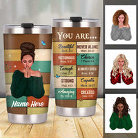 Personalized BWA You Are Beautiful Steel Tumbler SB134 24O57 thumb 1