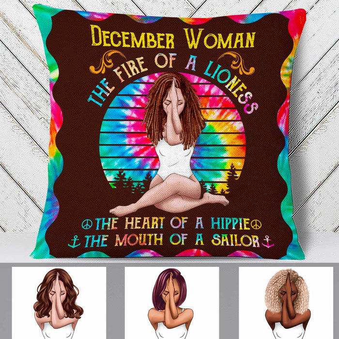 Personalized Hippie Girl Pillow DB36 26O34 1
