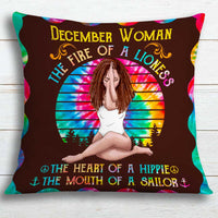 Personalized Hippie Girl Pillow DB36 26O34 thumb 1