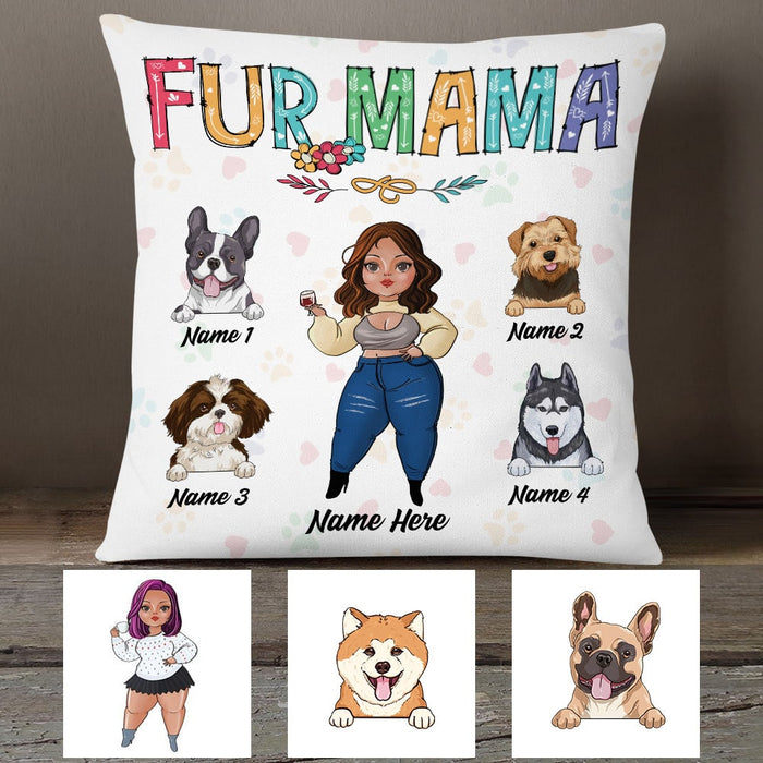 Personalized Dog Mom Fur Mama Pillow DB35 26O53 1