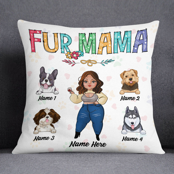 Personalized Dog Mom Fur Mama Pillow DB35 26O53 1