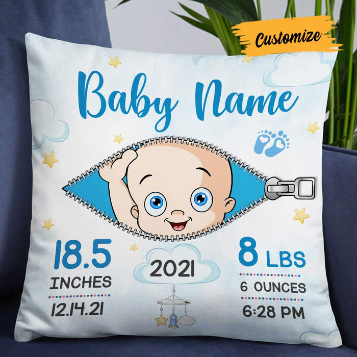 Personalized Baby Birth Announcement Pillow DB62 26O57 1