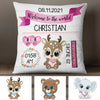 Personalized Elephant Deer Bear Baby Birth Announcement Pillow DB63 85O34 1