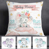 Personalized Baby Birth Announcement Elephant Pillow DB64 26O58 thumb 1