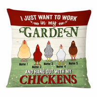 Personalized Love Gardening With Chicken Pillow DB66 95O58 thumb 1