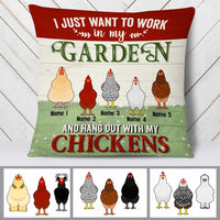 Personalized Love Gardening With Chicken Pillow DB66 95O58 thumb 1
