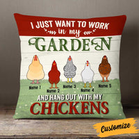 Personalized Love Gardening With Chicken Pillow DB66 95O58 thumb 1
