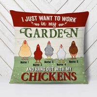 Personalized Love Gardening With Chicken Pillow DB66 95O58 thumb 1