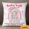 Personalized Elephant Baby Birth Announcement Pillow DB62 87O57 1