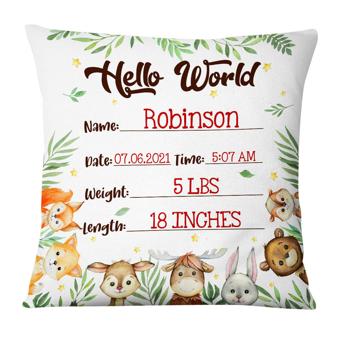 Personalized Baby Birth Announcement Pillow DB61 23O36 1
