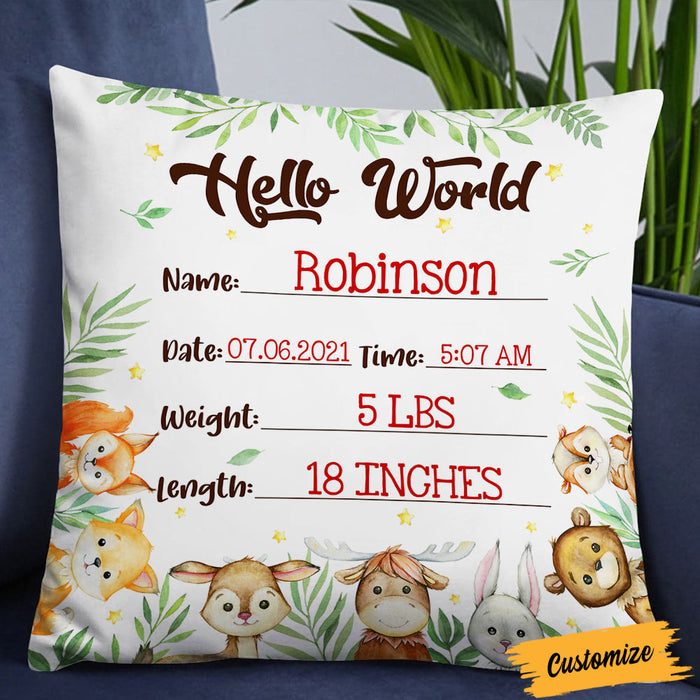Personalized Baby Birth Announcement Pillow DB61 23O36 1