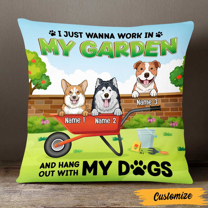 Personalized Love Gardening Dog Pillow DB67 26O47 1
