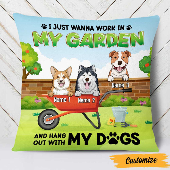 Personalized Love Gardening Dog Pillow DB67 26O47 1