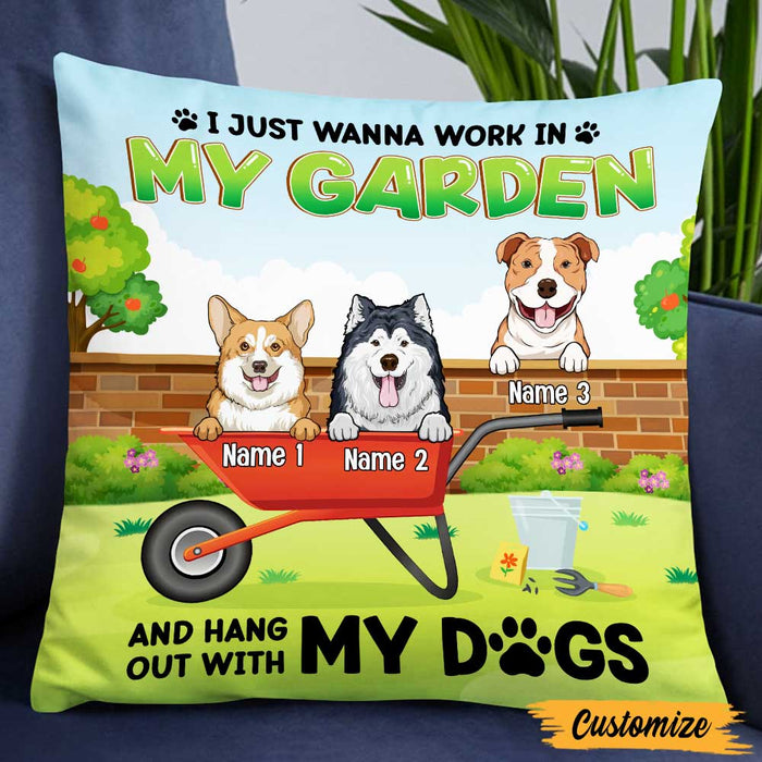 Personalized Love Gardening Dog Pillow DB67 26O47 1
