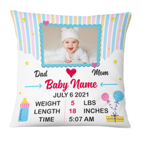 Personalized Baby Birth Announcement Photo Pillow DB62 23O53 thumb 1
