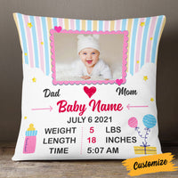 Personalized Baby Birth Announcement Photo Pillow DB62 23O53 thumb 1