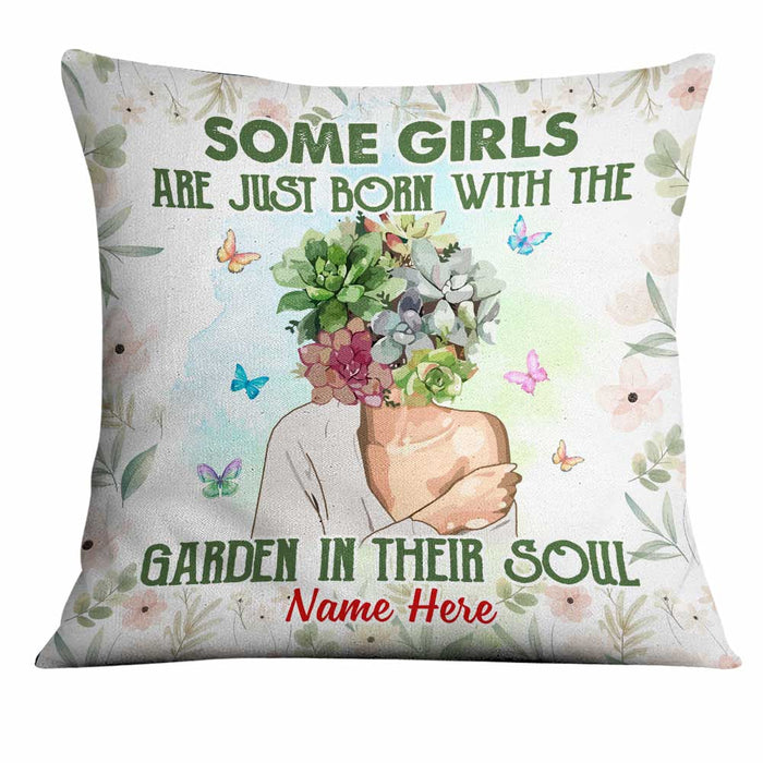 Personalized Love Gardening Girl Pillow DB64 23O34 1