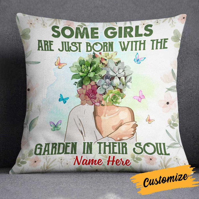 Personalized Love Gardening Girl Pillow DB64 23O34 1