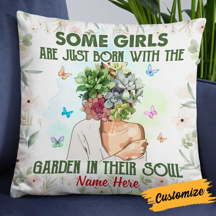 Personalized Love Gardening Girl Pillow DB64 23O34 1