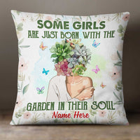 Personalized Love Gardening Girl Pillow DB64 23O34 thumb 1
