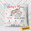 Personalized Elephant Baby Birth Announcement Pillow DB64 95O58 1
