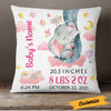 Personalized Elephant Baby Birth Announcement Pillow DB65 95O23 1