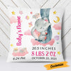 Personalized Elephant Baby Birth Announcement Pillow DB65 95O23 1