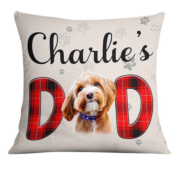 Personalized Dog Cat Dad Photo Pillow DB91 95O19 1