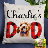 Personalized Dog Cat Dad Photo Pillow DB91 95O19 thumb 1