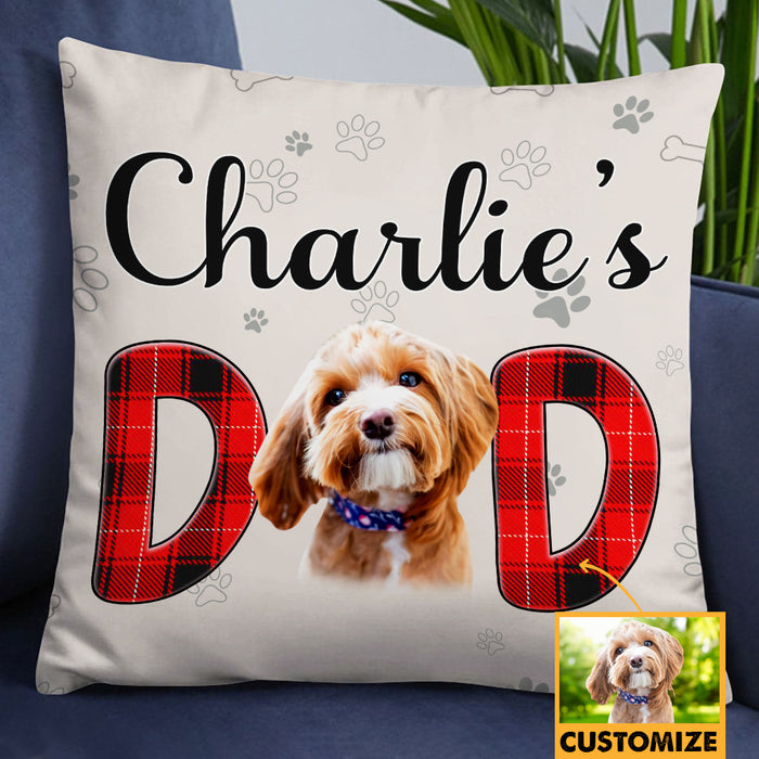 Personalized Dog Cat Dad Photo Pillow DB91 95O19 1