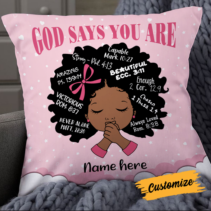 Personalized Baby BWA God Says You Are Pillow DB91 85O24 1