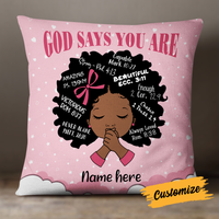Personalized Baby BWA God Says You Are Pillow DB91 85O24 thumb 1