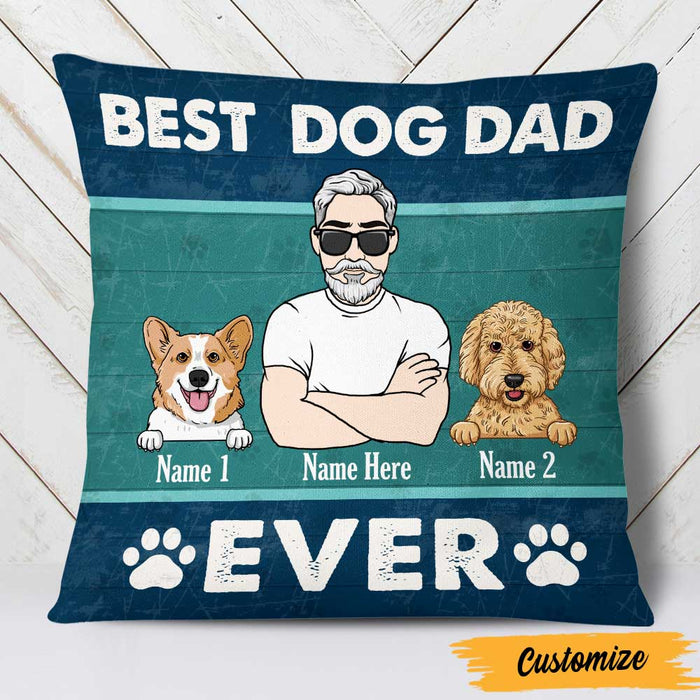 Personalized Dog Dad Pillow DB66 87O47 1