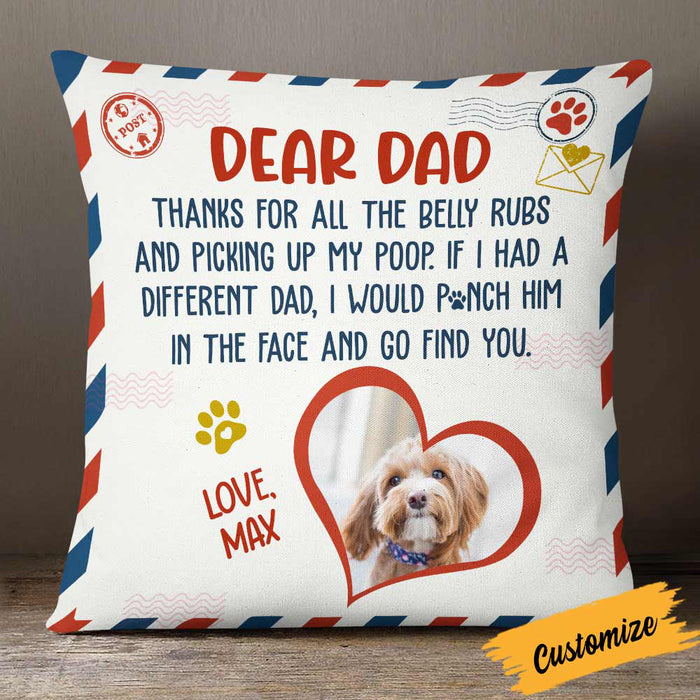 Personalized Dog Dad Pillow DB67 87O57 1