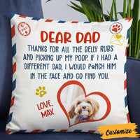 Personalized Dog Dad Pillow DB67 87O57 thumb 1