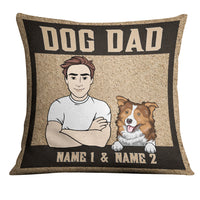 Personalized Dog Dad Pillow DB69 30O19 thumb 1