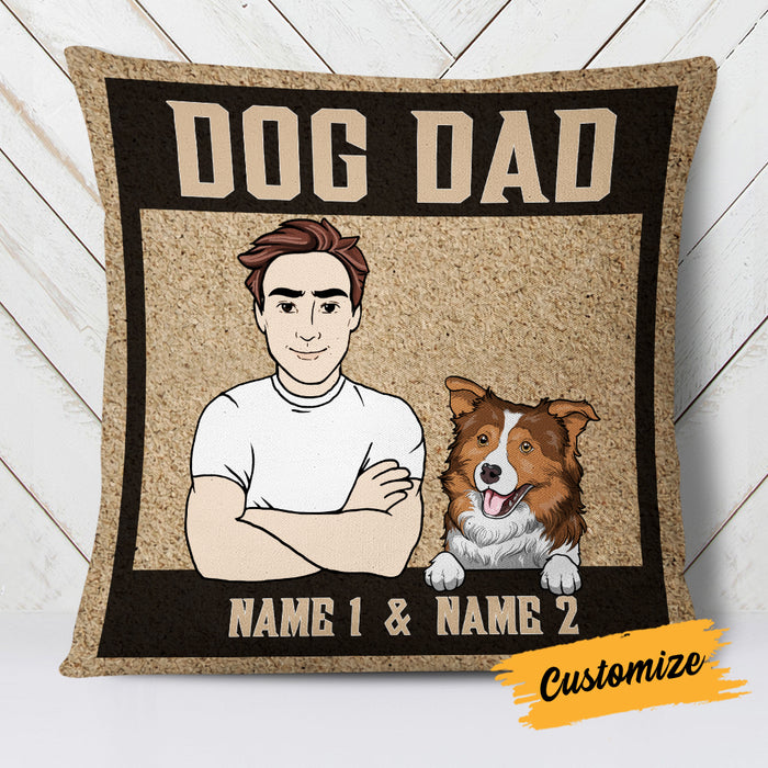 Personalized Dog Dad Pillow DB69 30O19 1