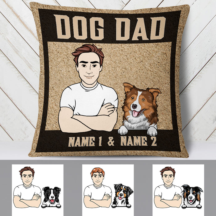 Personalized Dog Dad Pillow DB69 30O19 1