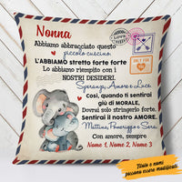 Personalized Italian Mamma Nonna Elephant Mom Grandma Pillow AP144 65O58 (Insert Included) thumb 1